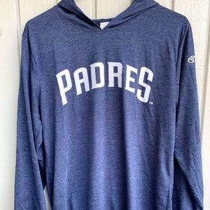 San Diego Padres blue & white heather hoodie, sz M